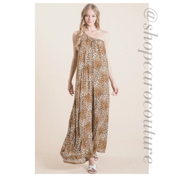 One-shoulder Cheetah Print Jumpsuit, NWT - size, Small medium large - Picture 6 of 6